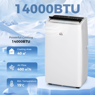 HOMCOM 14000 BTU Portable Air Conditioner 40m² with Remote