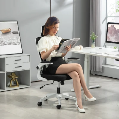 Scaun de Birou Ergonomic cu Tetieră Detașabilă Negru