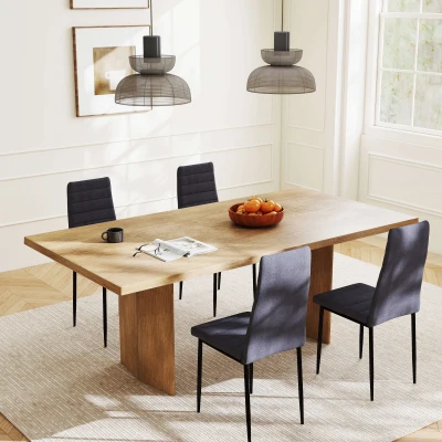 HOMCOM Set sedie da pranzo 41cm x 50cm x 97cm Grigio