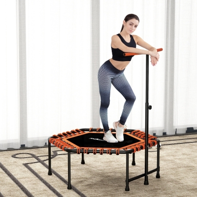 SPORTNOW 45" Bungee Rebounder Trampoline with Handle Orange