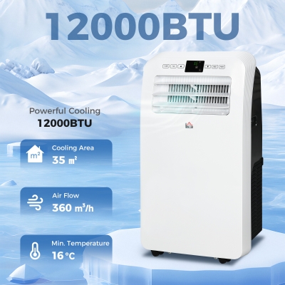 HOMCOM 12,000 BTU Portable Air Conditioner - White