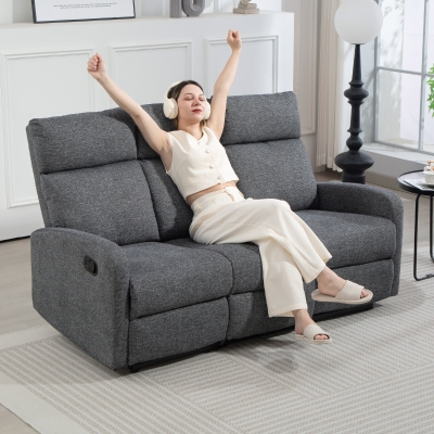 HOMCOM Poltrona relax 161cm x 91cm x 98cm Grigio