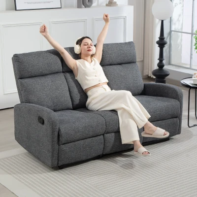 HOMCOM Poltrona relax 161cm x 91cm x 98cm Grigio