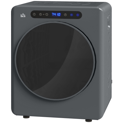 HOMCOM Sèche-linge Compact 4kg 6 Programmes Gris