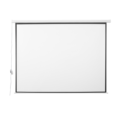 HOMCOM Pantalla de Proyección Eléctrica 120 Pulgadas Formato 4:3 con Mando a Distancia 244x183 cm Blanco
