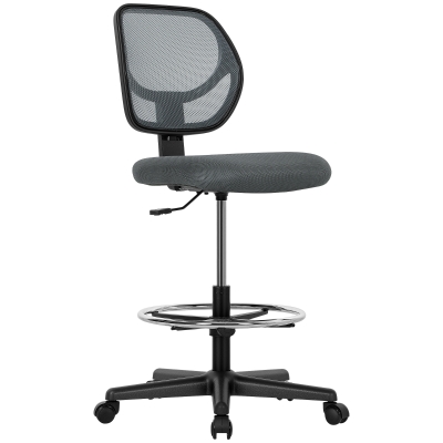Vinsetto Ergonomic Mesh Desk Chair Adjustable Charcoal Grey