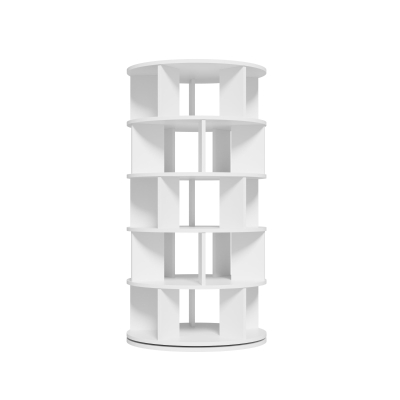 Rotating Shoe Rack with 5 Tiers, White