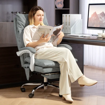 HOMCOM Executive Office Chair Airbag Lumbar Support Grey