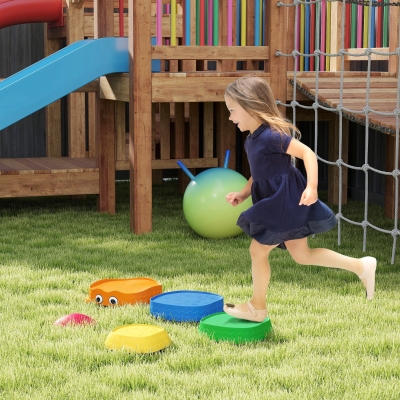 AIYAPLAY Conjunto de Piedras de Equilibrio para Niños Apilables de 5 Piezas Antideslizantes para Interior y Exterior Multicolor