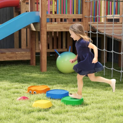 AIYAPLAY Percorso di Equilibrio per Bambini di 5 Pezzi. Antiscivolo. Multicolore