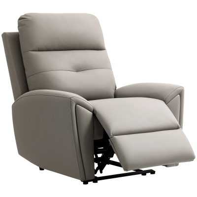 HOMCOM Recliner Armchair Microfibre Lounge Chair Grey