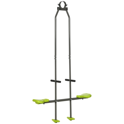 Outsunny Balanço Duplo para Crianças em Aço e Plástico para Portão 3-6 Anos 97,5x23x170 cm Verde