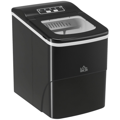 HOMCOM Portable Ice Maker Black 9 Cubes in 8 Minutes