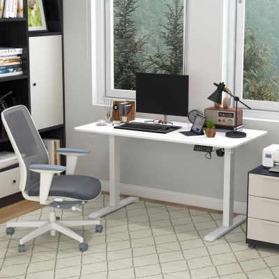 Vinsetto Secretária Ajustável em Altura 140x70x116 cm Branco