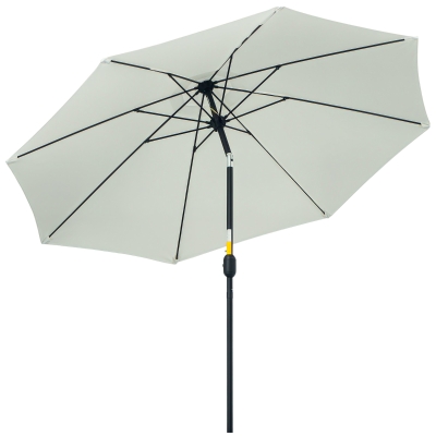Outsunny Parasol Inclinable 2,65m Fibre Crème