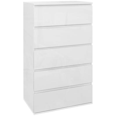 HOMCOM Modern 5-Drawer Chest of Drawers Storage Unit