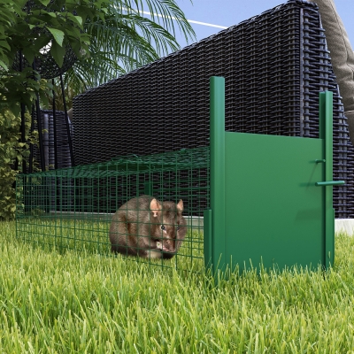 Outsunny Gaiola para Capturar Animais Nocivos com 1 Entrada 100x25x28 cm Verde Escuro