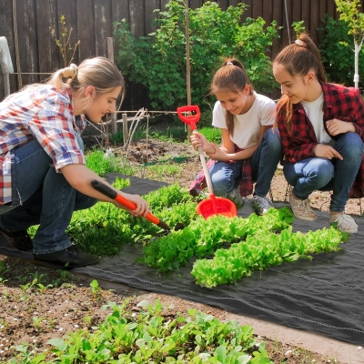 Outsunny Tecidos para mulching Tela de Cobertura Anti ervas Daninhas 130 g/㎡ Resistente e Permeável À Água Anti UV 92x1 m