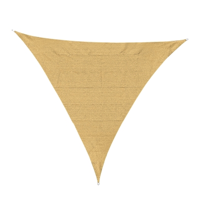 Outsunny Véu de Sombra Triangular de Grande Porte 5x5x5 m Polietileno de Alta densidade Resistente Aos Raios UV Cor de Areia
