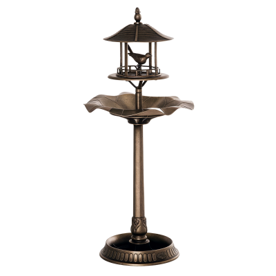 Outsunny Bain d'Oiseaux 3en1 Polypropylène Bronze Antique