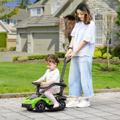 AIYAPLAY Voiture à Pousser Enfants 1-3 Ans avec Poignée Vert