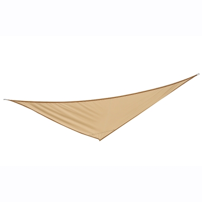 Outsunny Voile d'ombrage Triangulaire Grande Taille 3 x 3 x 3 m Polyester Haute densité résistant aux UV Coloris Sable