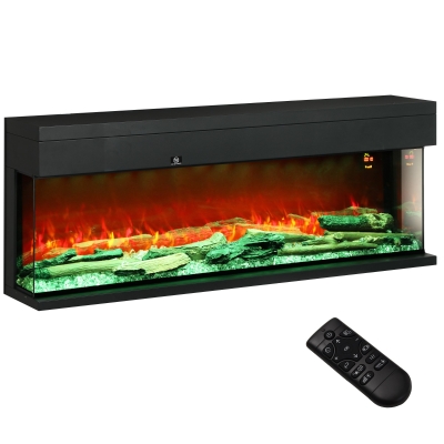 Electric Fireplace 127W x 26D x 50Hcm Black