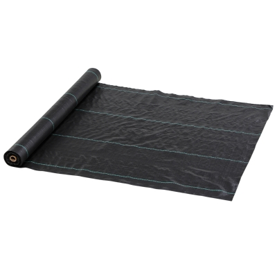 Outsunny Folie pentru Mulcire 100x1 m, Respirabilă și Anti-UV, Neagră