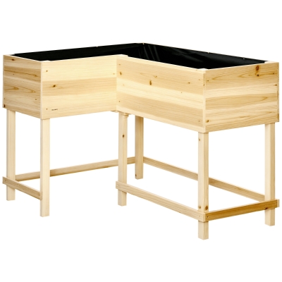 Outsunny Jardinière Potager Bois Sapin 122x91x81cm