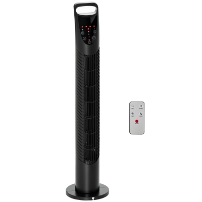 HOMCOM Ventilatore Oscillante a Torre 18cm x 78.5cm Nero