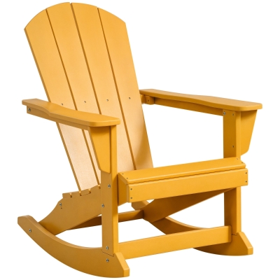Outsunny Rocking Chair Adirondack Orange HDPE