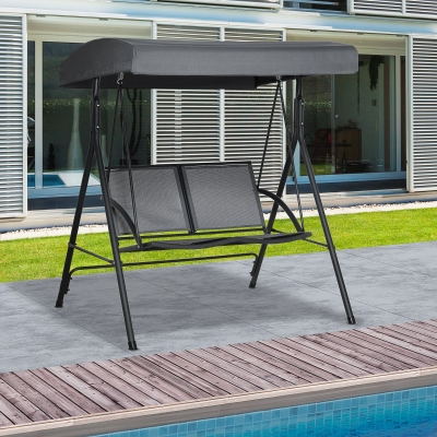 Outsunny Dondolo da giardino 140cm x 118cm x 162cm Grigio