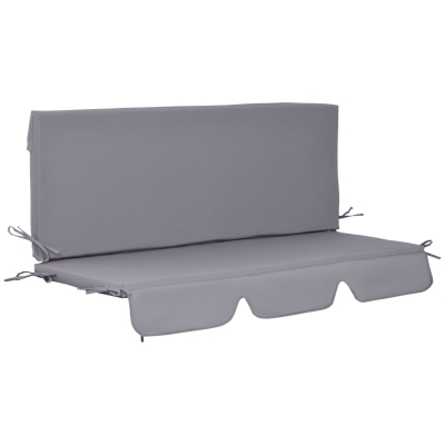 Outsunny Coussins Balancelle 3 Places 130x45x5cm Gris Foncé
