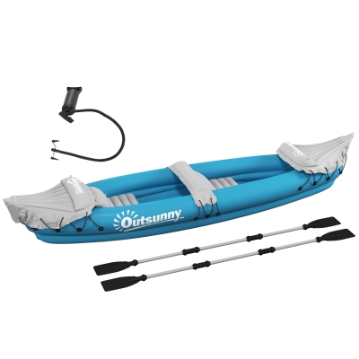 Outsunny Inflatable Kayak Set 318x80cm - Blue