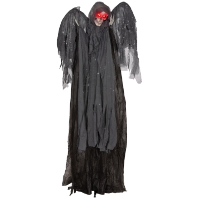 HOMCOM 6.3" Grim Reaper Animatronic with Glowing Eyes