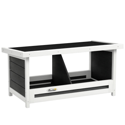 PawHut Cuibar pentru Găini cu 2 Zone, 66x37x34 cm, Gri