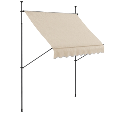 Outsunny Store Manuel 2.5x1.2m Inclinable Sable