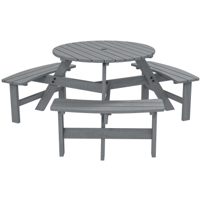 Patio Dining Set 178 x 178 x 70 cm Grey