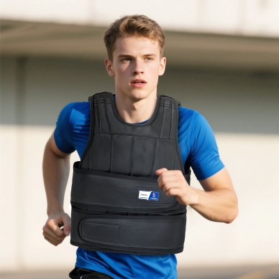 Aosom Gilet Lesté Réglable 20Kg Musculation Entraînement
