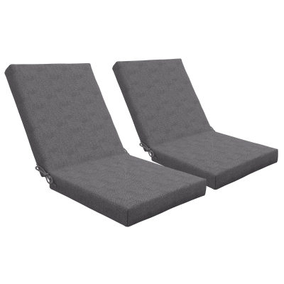 Outsunny Coussins Extérieur 2Pcs 112x51cm Gris Foncé