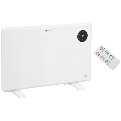HOMCOM 1200W Electric Convector Heater Wall Mounted White