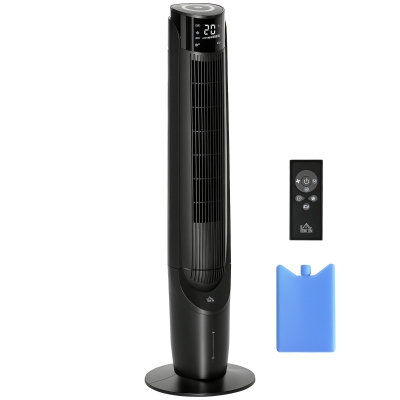 HOMCOM Climatiseur Ventilateur Colonne 2en1 Noir Télécommande
