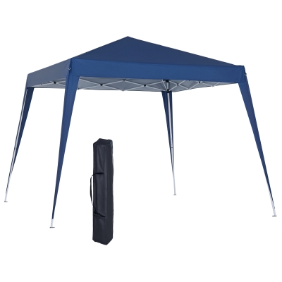 Outsunny Tonnelle Pop-up 3x3m Bleu Polyester Acier