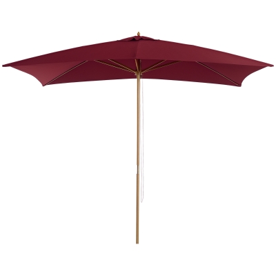 Outsunny Parasol Rectangulaire 3x2m Bordeaux