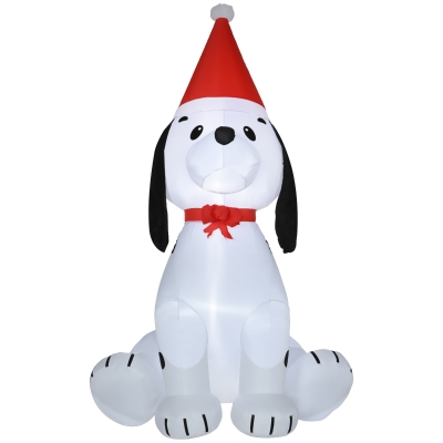 HOMCOM Inflatable Christmas Puppy Dog 6ft Outdoor Decor