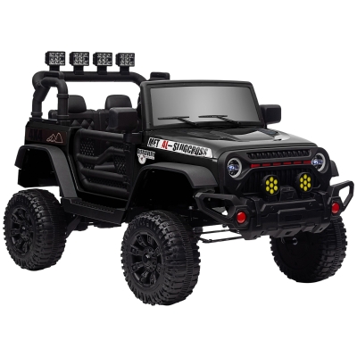 AIYAPLAY Voiture Électrique Enfants 12V LED Noir 100x63x65cm
