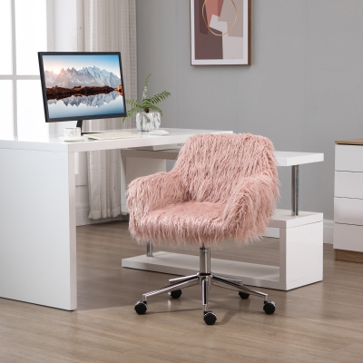 Vinsetto Sedia Girevole 57 x 60 x 75-85 cm, Rosa