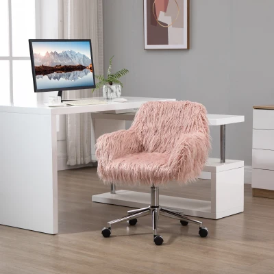 Vinsetto Sedia Girevole 57 x 60 x 75-85 cm, Rosa