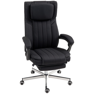 Vinsetto Chaise Bureau Pivotante Réglable Noir