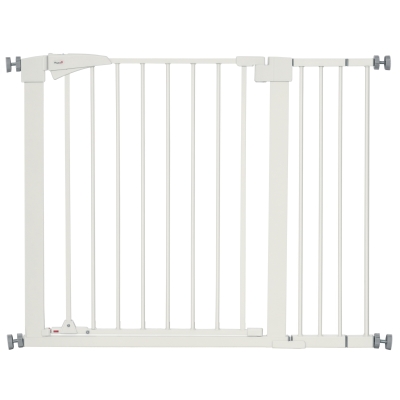 PawHut Barrière Sécurité Chien Auto-Ferme Blanc
